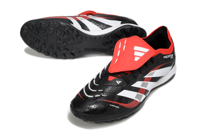 Adidas Predator Elite Foldover Tongue TF Artificial Turf Soccer Shoes - Black/White/Red