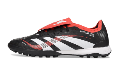 Adidas Predator Elite Foldover Tongue TF Artificial Turf Soccer Shoes - Black/White/Red