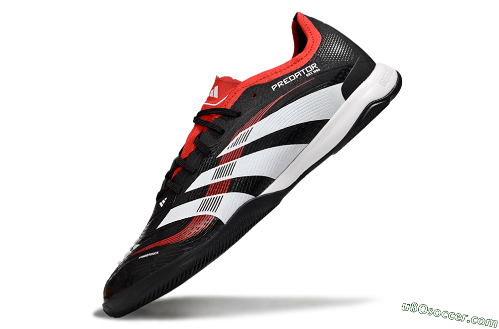 Adidas Predator 25 Elite IC Indoor & Futsal Soccer Shoes - Black/White/Red 5