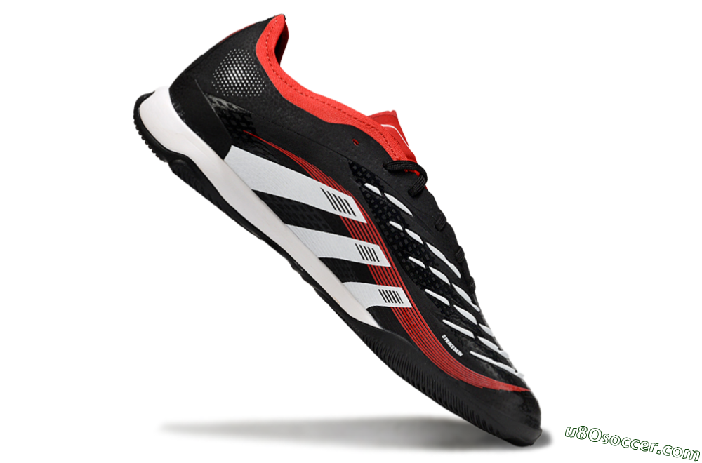 Adidas Predator 25 Elite IC Indoor & Futsal Soccer Shoes - Black/White/Red 4