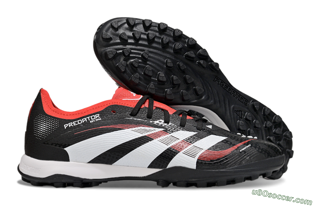 Adidas Predator 25 Elite TF Artificial Turf Soccer Shoes - Black/White/Red 1