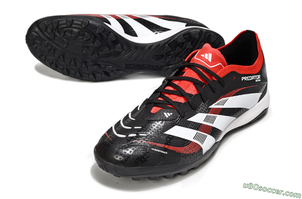 Adidas Predator 25 Elite TF Artificial Turf Soccer Shoes - Black/White/Red 3