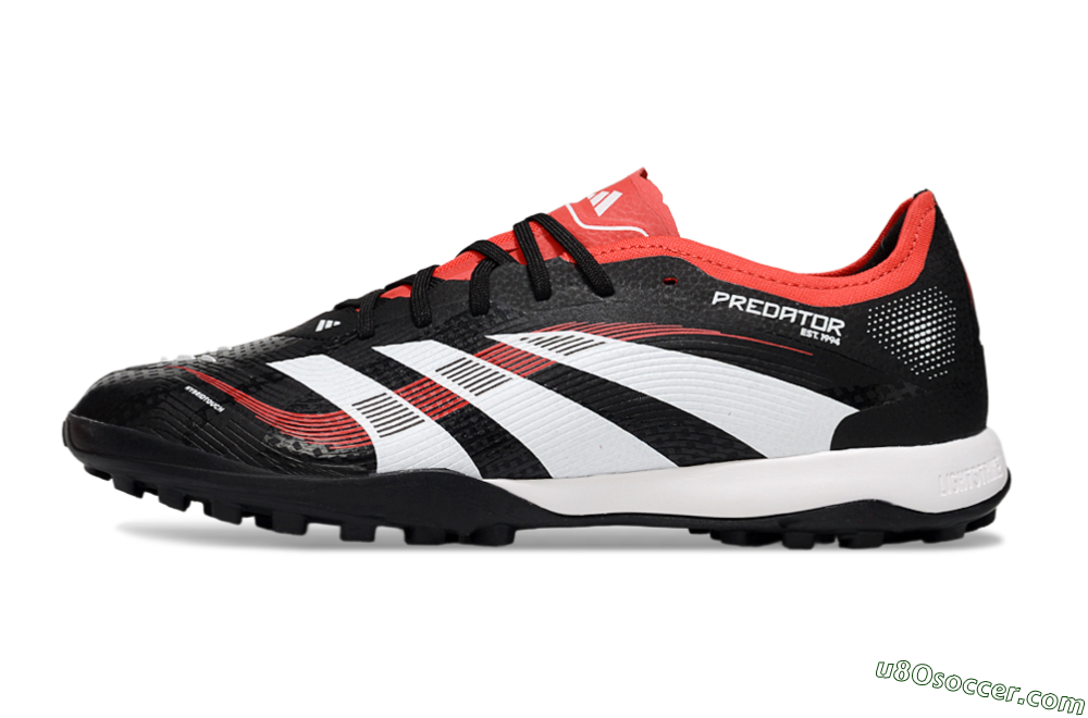 Adidas Predator 25 Elite TF Artificial Turf Soccer Shoes - Black/White/Red 2