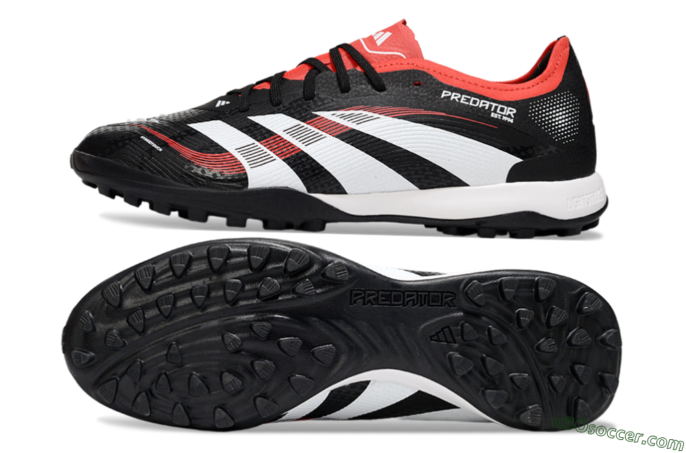 Adidas Predator 25 Elite TF Artificial Turf Soccer Shoes - Black/White/Red 0