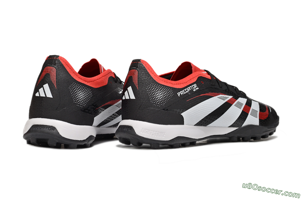 Adidas Predator 25 Elite TF Artificial Turf Soccer Shoes - Black/White/Red 6