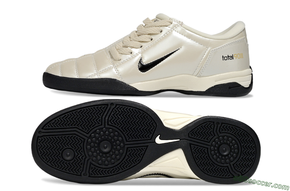 Nike Total 90 III IC Indoor & Futsal Soccer Shoes - Beige/Black 0