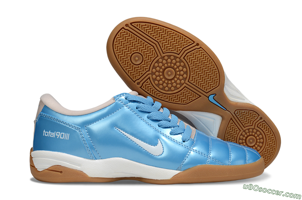 Nike Total 90 III IC Indoor & Futsal Soccer Shoes - Blue/White/Brown 1