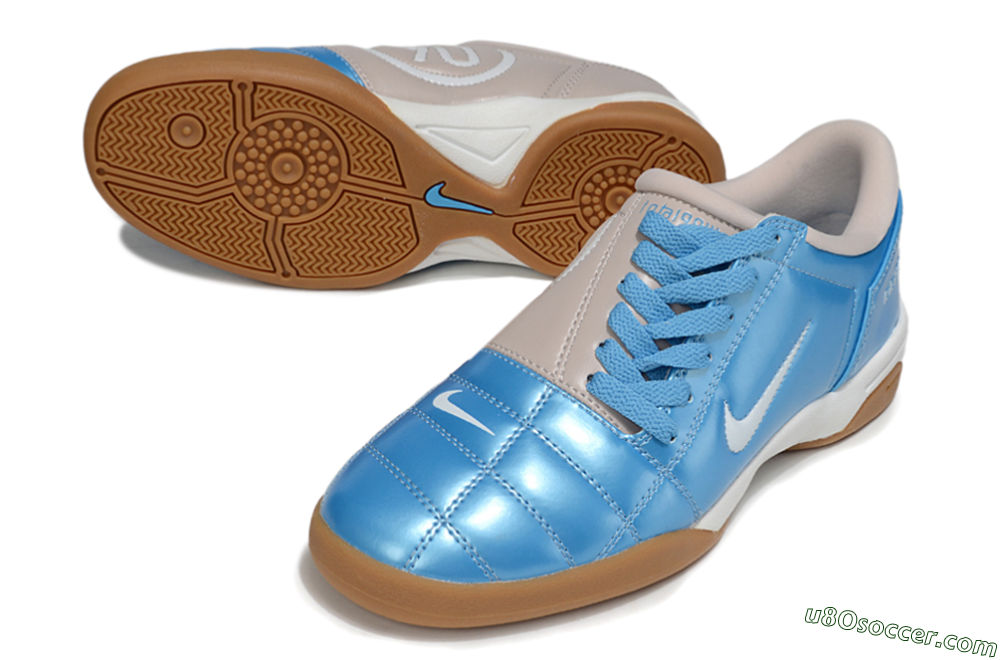 Nike Total 90 III IC Indoor & Futsal Soccer Shoes - Blue/White/Brown 3