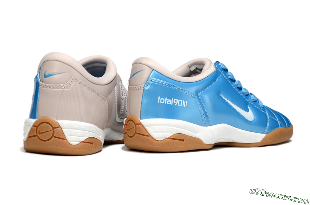 Nike Total 90 III IC Indoor & Futsal Soccer Shoes - Blue/White/Brown 6