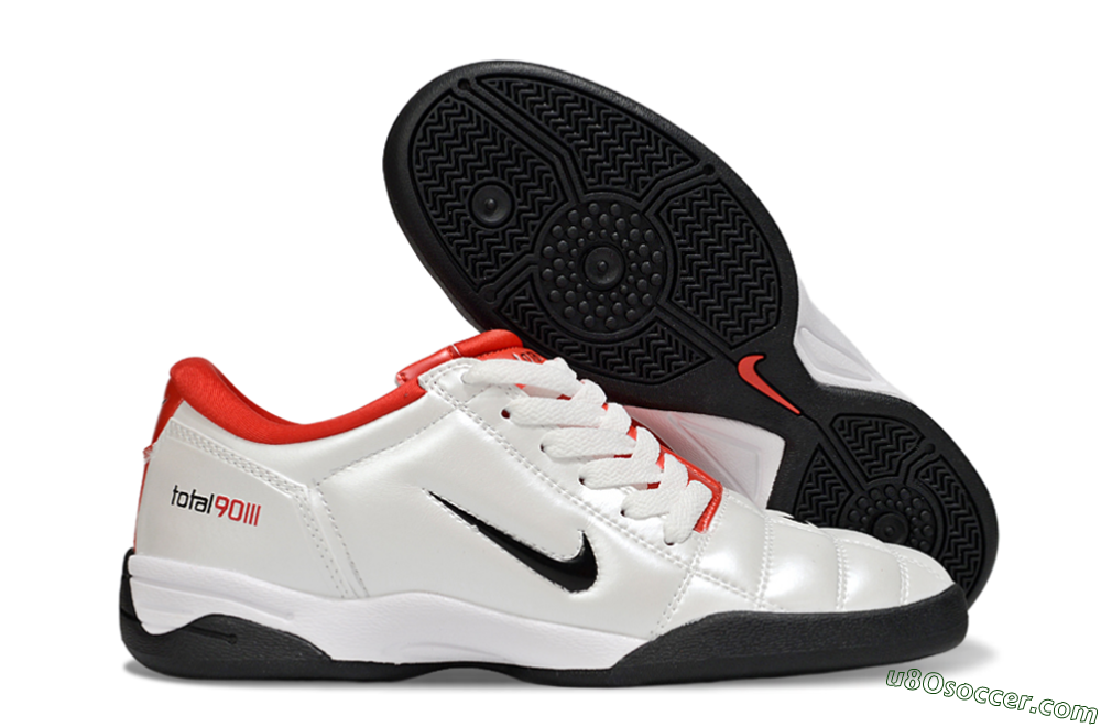 Nike Total 90 III IC Indoor & Futsal Soccer Shoes - White/Black/Red 1