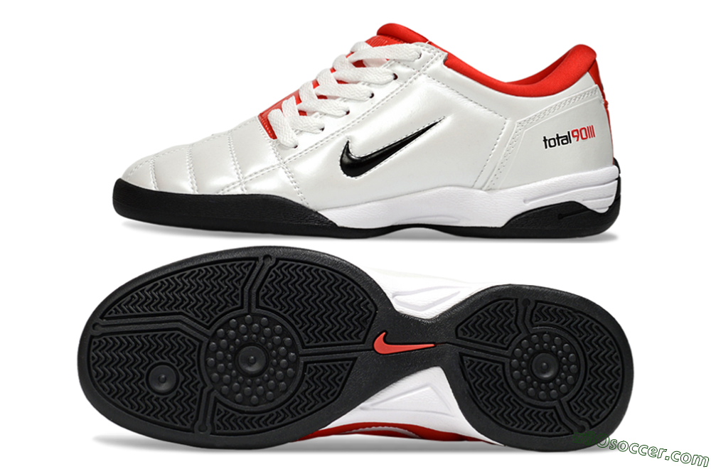 Nike Total 90 III IC Indoor & Futsal Soccer Shoes - White/Black/Red 0