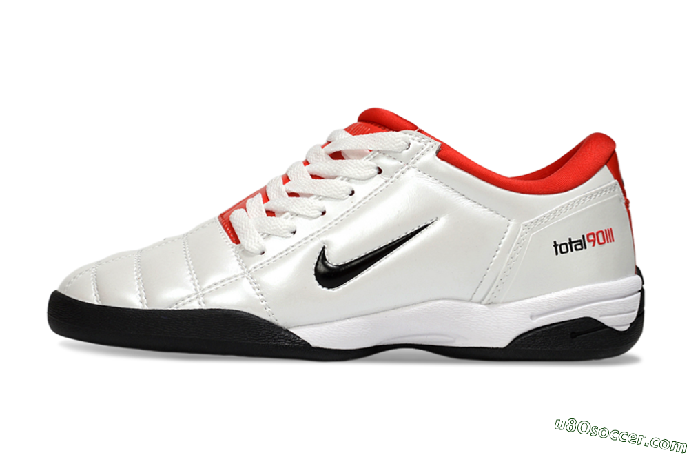 Nike Total 90 III IC Indoor & Futsal Soccer Shoes - White/Black/Red 2