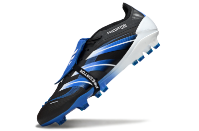 Adidas Predator 25 Elite Foldover Tongue FG Firm Ground Soccer Cleats - Black/Blue/White