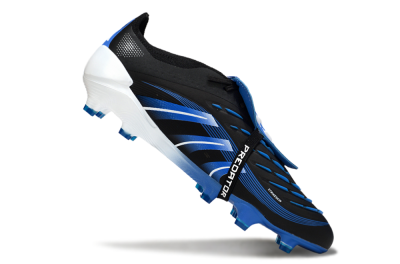 Adidas Predator 25 Elite Foldover Tongue FG Firm Ground Soccer Cleats - Black/Blue/White
