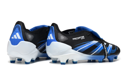 Adidas Predator 25 Elite Foldover Tongue FG Firm Ground Soccer Cleats - Black/Blue/White