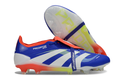 Adidas Predator 25 Elite Foldover Tongue FG Firm Ground Soccer Cleats - Blue/White/Red