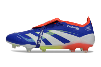 Adidas Predator 25 Elite Foldover Tongue FG Firm Ground Soccer Cleats - Blue/White/Red