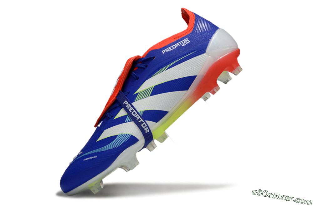 Adidas Predator 25 Elite Foldover Tongue FG Firm Ground Soccer Cleats - Blue/White/Red 5
