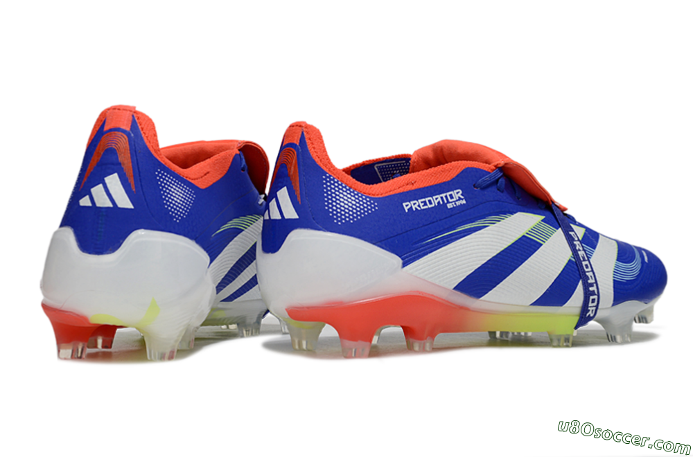 Adidas Predator 25 Elite Foldover Tongue FG Firm Ground Soccer Cleats - Blue/White/Red 6