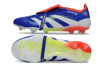 Adidas Predator 25 Elite Foldover Tongue FG Firm Ground Soccer Cleats - Blue/White/Red