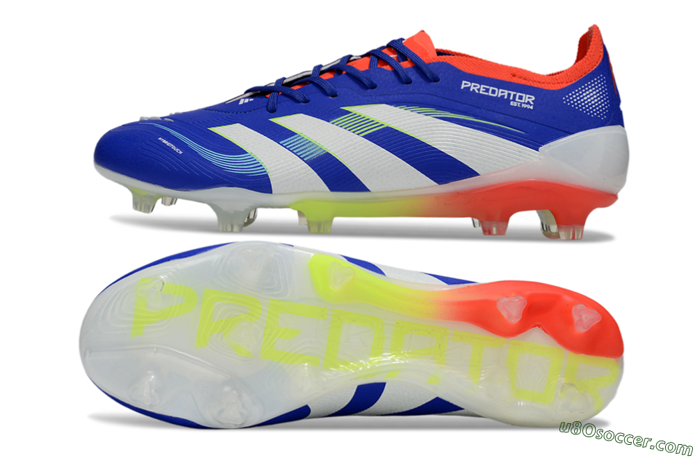 Adidas Predator 25 Elite FG Firm Ground Soccer Cleats - Blue/White/Red 0