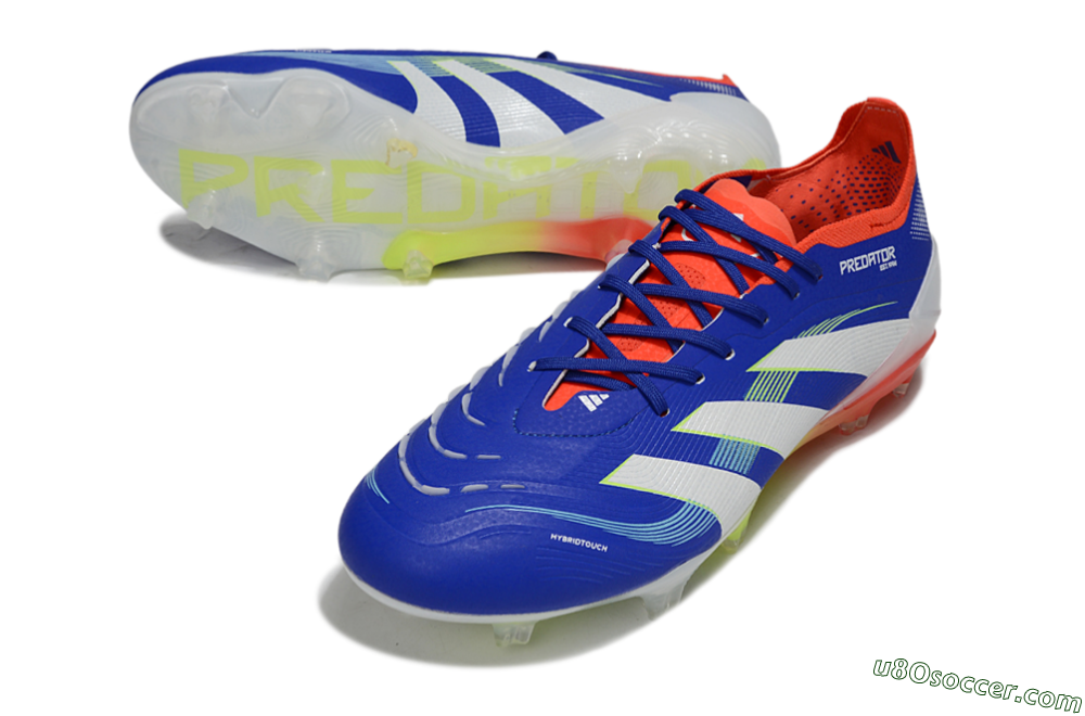 Adidas Predator 25 Elite FG Firm Ground Soccer Cleats - Blue/White/Red 3