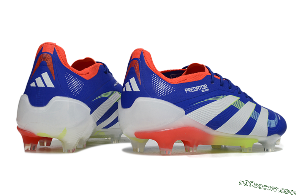 Adidas Predator 25 Elite FG Firm Ground Soccer Cleats - Blue/White/Red 6
