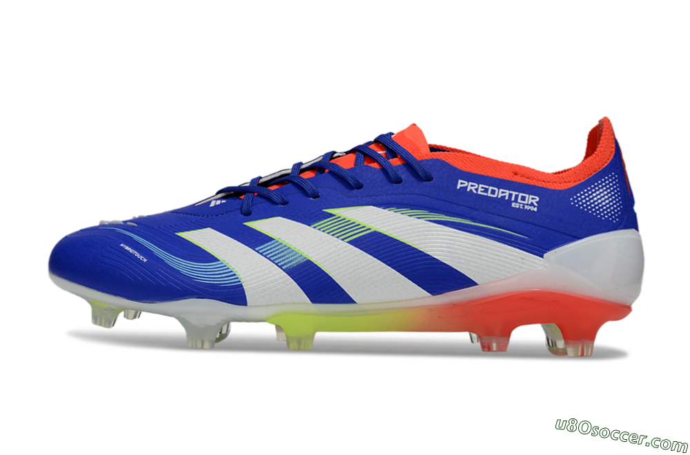 Adidas Predator 25 Elite FG Firm Ground Soccer Cleats - Blue/White/Red 2