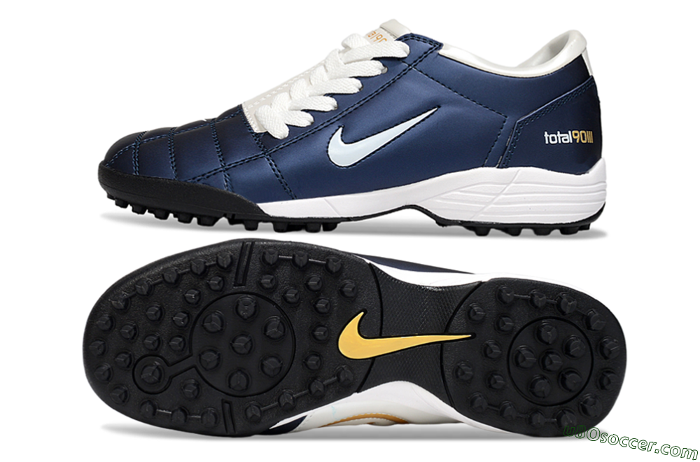 Nike Total 90 III TF Artificial Turf Soccer Shoes - Blue/White/Black 0