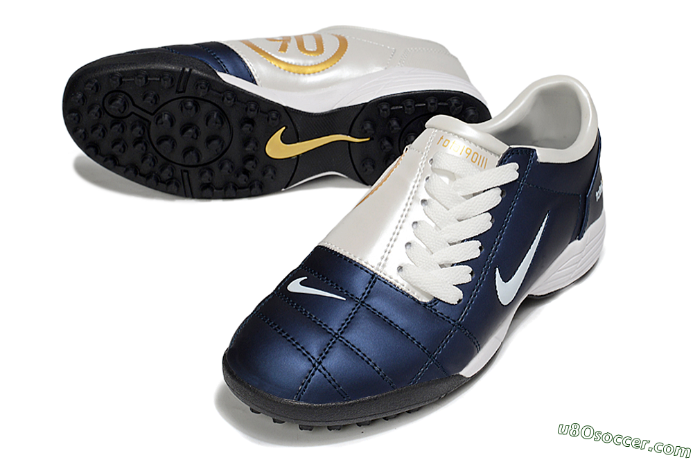 Nike Total 90 III TF Artificial Turf Soccer Shoes - Blue/White/Black 3