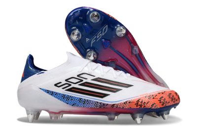 Son x Adidas F50 Elite SG Soft Ground Soccer Cleats - White/Blue/Red