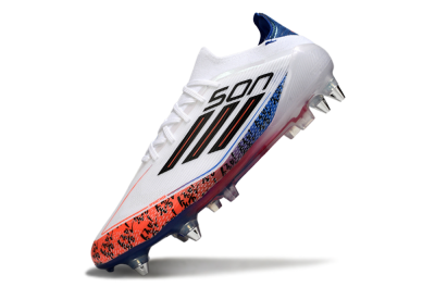 Son x Adidas F50 Elite SG Soft Ground Soccer Cleats - White/Blue/Red