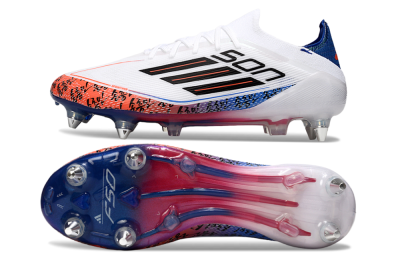 Son x Adidas F50 Elite SG Soft Ground Soccer Cleats - White/Blue/Red