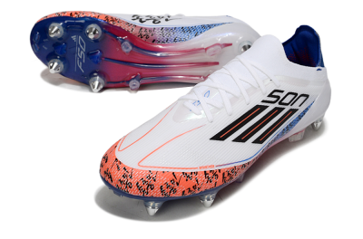 Son x Adidas F50 Elite SG Soft Ground Soccer Cleats - White/Blue/Red