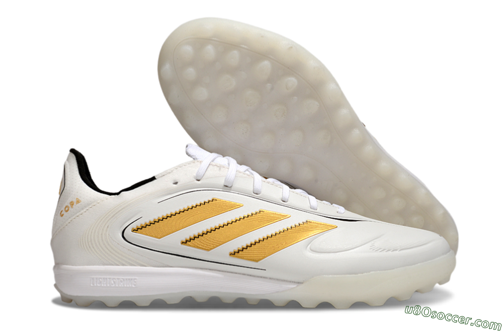 Adidas Copa Pure 3 TF Artificial Turf Soccer Shoes - White/Gold/Black 1