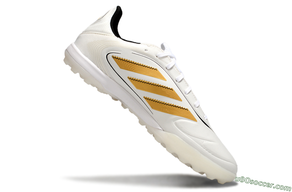 Adidas Copa Pure 3 TF Artificial Turf Soccer Shoes - White/Gold/Black 4