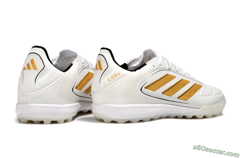 Adidas Copa Pure 3 TF Artificial Turf Soccer Shoes - White/Gold/Black 6