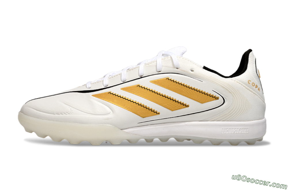 Adidas Copa Pure 3 TF Artificial Turf Soccer Shoes - White/Gold/Black 2