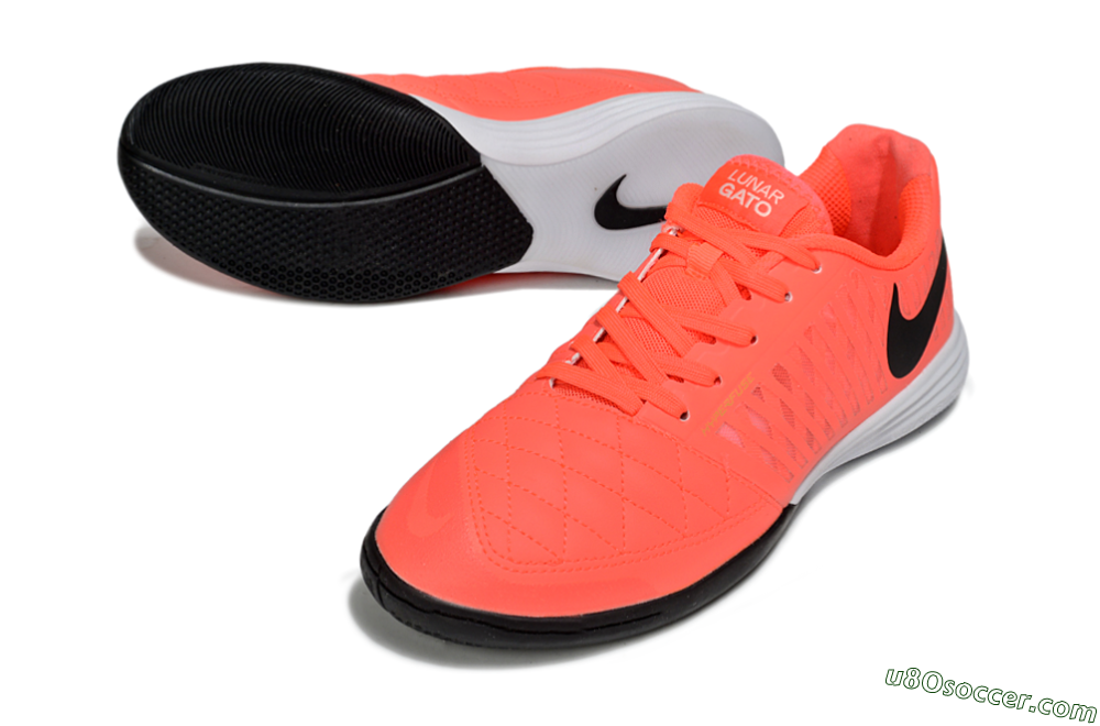 Nike Lunar Gato 2 IC Indoor & Futsal Soccer Shoes - Red/Black/White 3