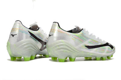 Mizuno Alpha Beta FG Firm Ground Soccer Cleats - White/Pink/Yellow