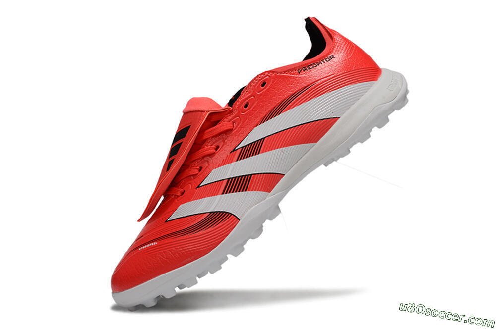 Adidas Predator 25 Elite Foldover Tongue TF Artificial Turf Soccer Shoes - Red/White/Black 5