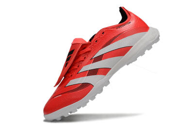 Adidas Predator 25 Elite Foldover Tongue TF Artificial Turf Soccer Shoes - Red/White/Black