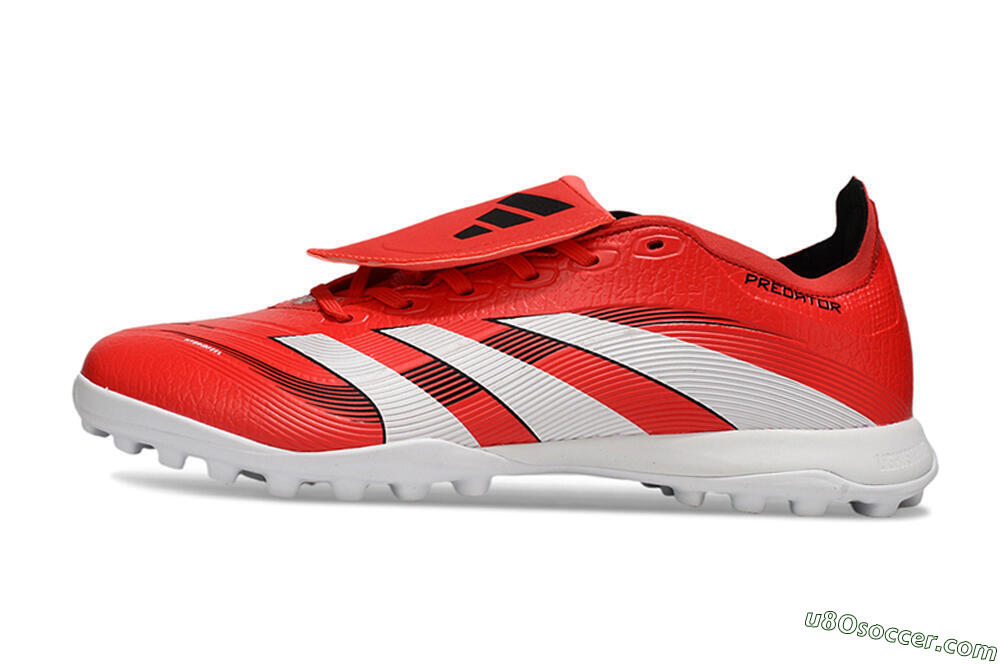 Adidas Predator 25 Elite Foldover Tongue TF Artificial Turf Soccer Shoes - Red/White/Black 2
