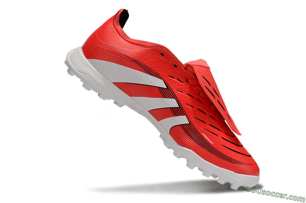 Adidas Predator 25 Elite Foldover Tongue TF Artificial Turf Soccer Shoes - Red/White/Black 4
