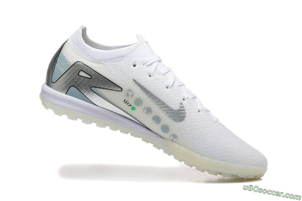 Nike Air Zoom Mercurial Vapor 16 Elite TF Artificial Turf Soccer Shoes - Beige/Silver/White 7