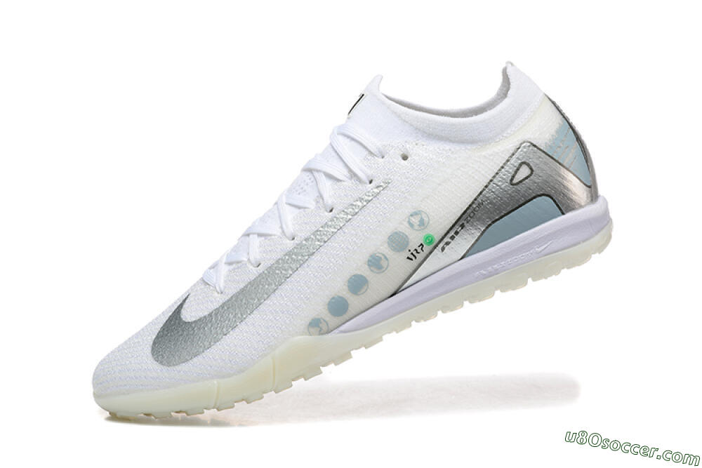 Nike Air Zoom Mercurial Vapor 16 Elite TF Artificial Turf Soccer Shoes - Beige/Silver/White 8