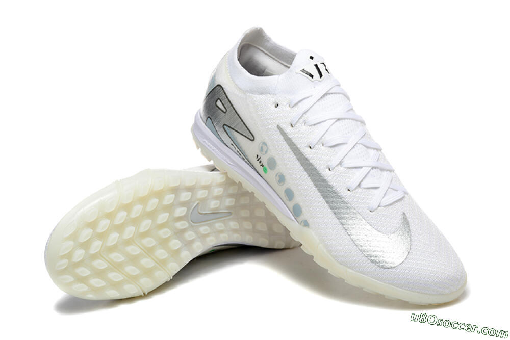 Nike Air Zoom Mercurial Vapor 16 Elite TF Artificial Turf Soccer Shoes - Beige/Silver/White 4