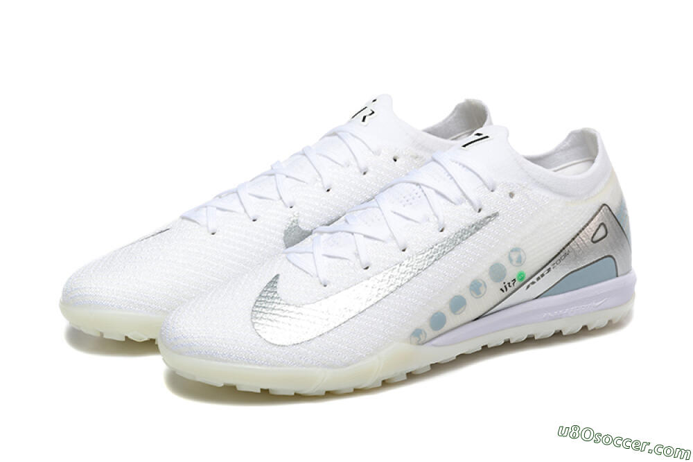 Nike Air Zoom Mercurial Vapor 16 Elite TF Artificial Turf Soccer Shoes - Beige/Silver/White 5