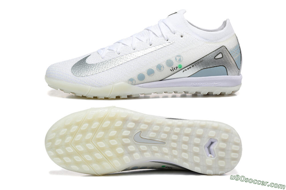 Nike Air Zoom Mercurial Vapor 16 Elite TF Artificial Turf Soccer Shoes - Beige/Silver/White 0