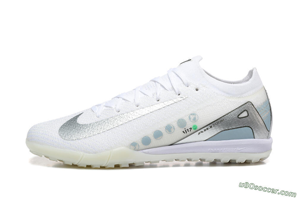 Nike Air Zoom Mercurial Vapor 16 Elite TF Artificial Turf Soccer Shoes - Beige/Silver/White 2